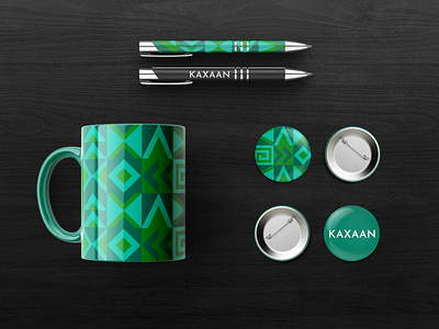 Kaxaan Objects artdirection artwork branding branding design design desing geometric graphicdesing logo minimalist logo mug mug design pen pin pines stationary