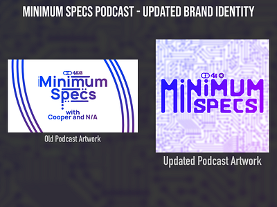 Minimum Specs Podcast branding design graphic design logo