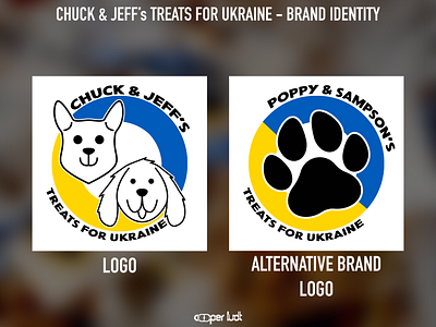 Chuck & Jeff's Treats for Ukraine - Brand Identity brand identity branding charity design graphic design logo