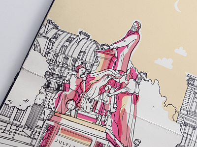 Paris illustration illustrations illustrator paris sketchbook urban sketching