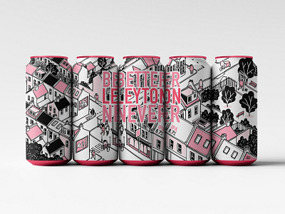 Better Leyton Never - Beer Label beer beer branding beer can beer label beverage food and drink illustrated packaging illustration packaging packaging design packaging illustration tin