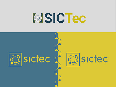 sictec design designer flat icon logo logo design