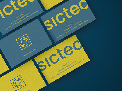 Bussines Card Sictec branding business cards design flat logo