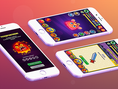 Bacteria game for iOS and Android android bacteria crazy design game ios microbes ui ux
