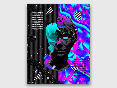 Abstract Vaporwave Art abstract art chromatic colorful cyberpunk gradient iridescent modern photoshop poster design trendy vaporwave