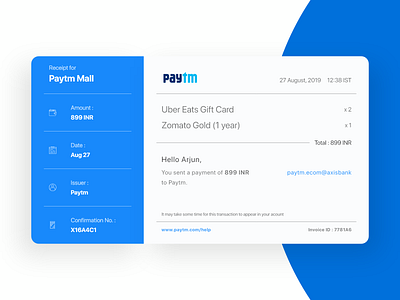 Email Receipt - Daily UI #017