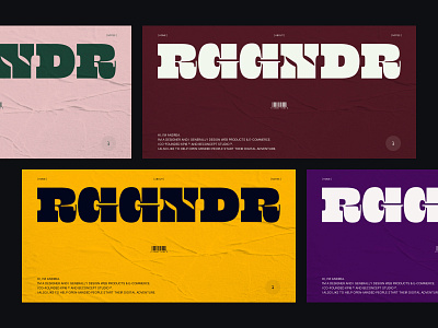 RGGNDR - Color research brand branding clean colors logo minimal palette type typo typogaphy