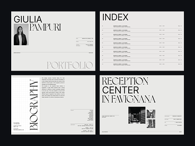 My girlfriend's Portfolio architect architecture biography index portfolio resume typo typography
