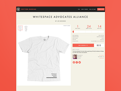 Whitespace Advocates Alliance bureau cotton shirt tee tshirt