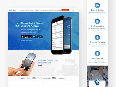 Summit iOS app aspiration banking checking finance fintech ios mobile