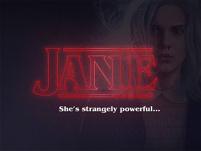 She's strangely powerful... 11 jane logo logotype millie scifi stranger stranger things things type