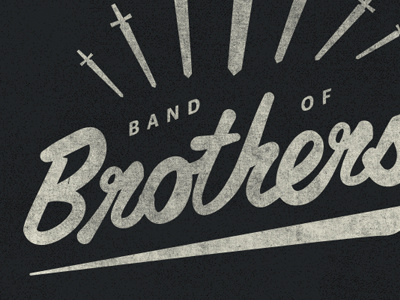 Brothers Poster brothers custom illustration layout lettering poster script typography wip