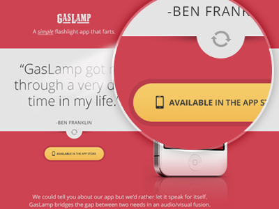 GasLamp - A simple flashlight app that farts app baller flashlight iphone quote site testimonial thuglife web website