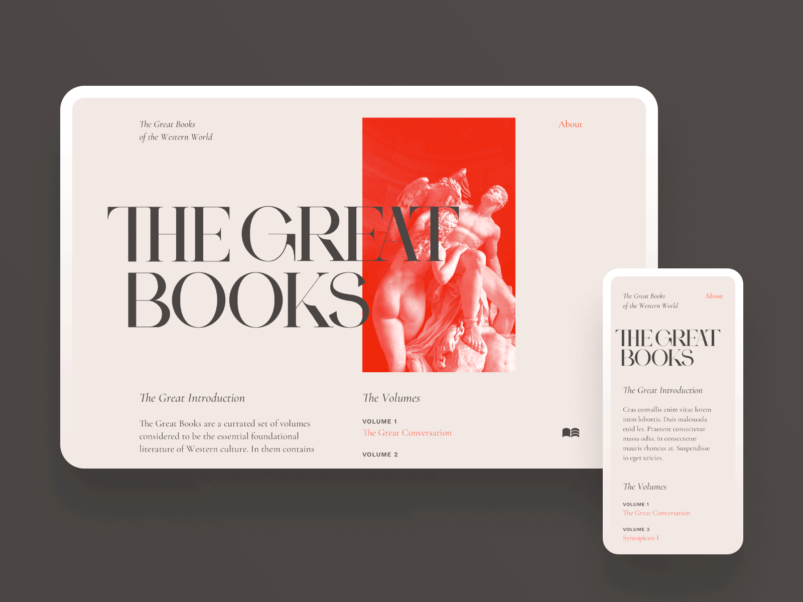 The Great Books v1 by Jed Bridges on Dribbble