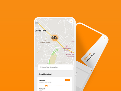 Orange Boda App graphic design ui