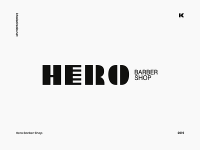 Hero Barber Shop barber barber logo barber shop logo barbershop branding logo minimalist typography word type