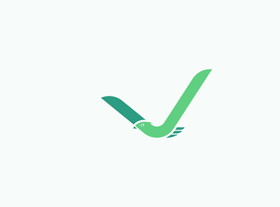 VJ viajes bird branding logo