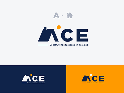 ACE construction company branding company construction logo