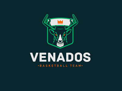 Venados Basketball Team branding deer logo sport vector