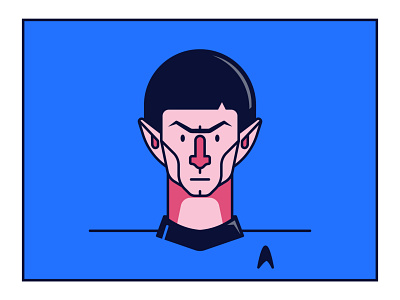 Spock Star Trek character flatdesign illustration spock vector