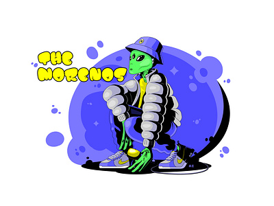 Alien - The Morenos alien character graphic design illustration rap ufo