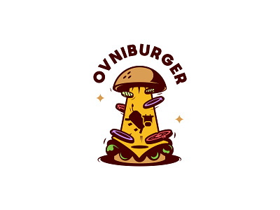 Ovni Burger burger graphic design logo ufo
