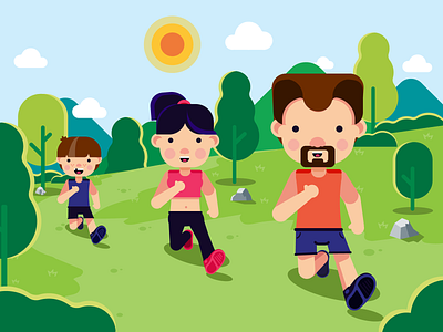 Morning Routine illustration sport vector