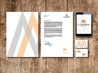 ClimbCrew_Stuff branding logo logotype papeleria stationery