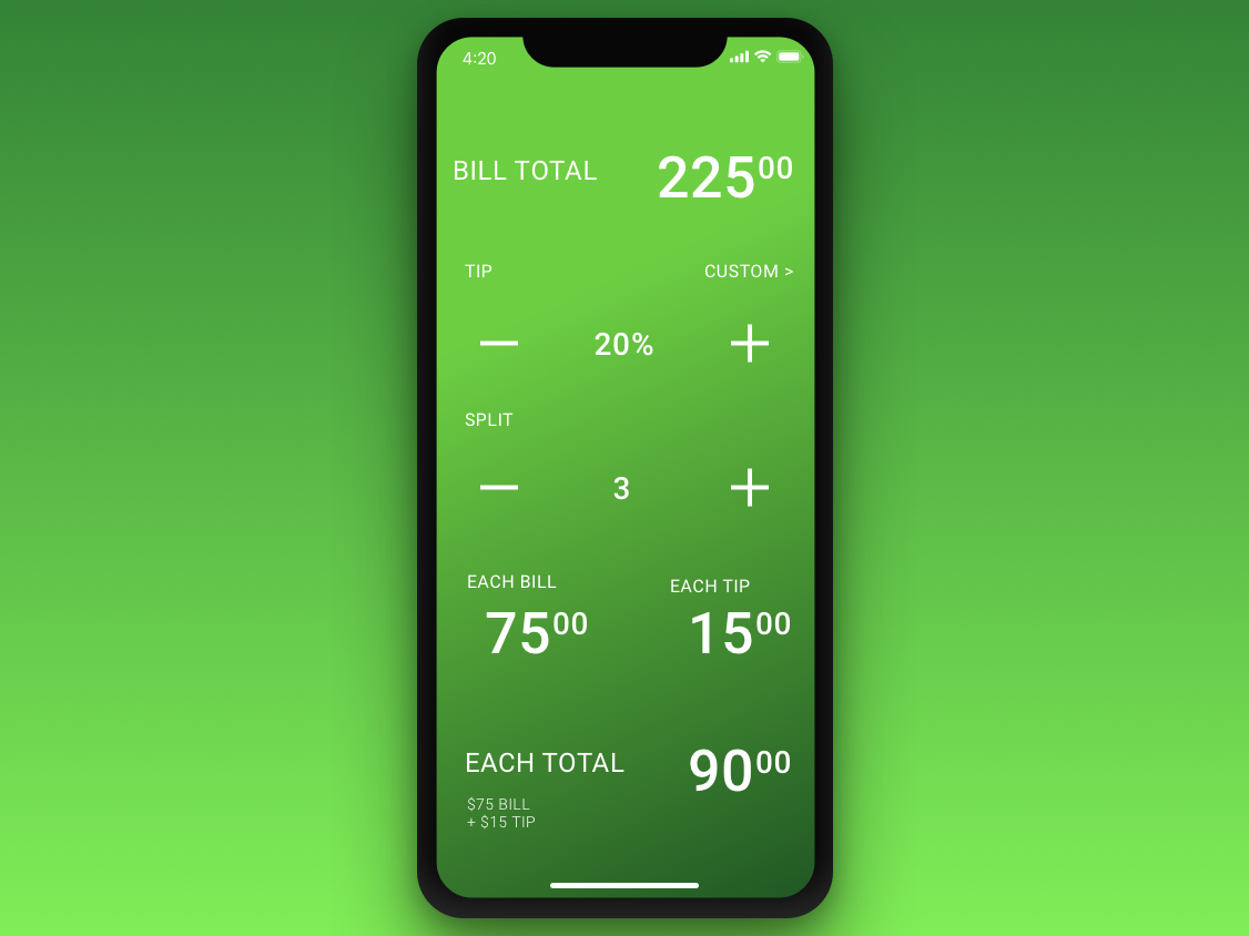 tip calculator mobile app