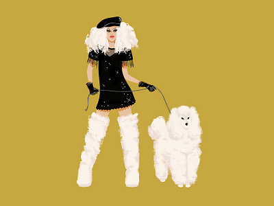 Sharon Needles: Canine Couture digital art drag fan art illustration rupauls drag race