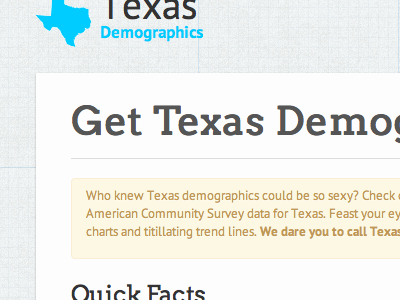 Demographics are People blue landing page web