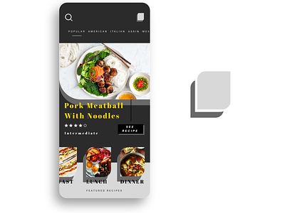Recipe App app app branding branding design ecommerce food interface design logo ui ui design ux web