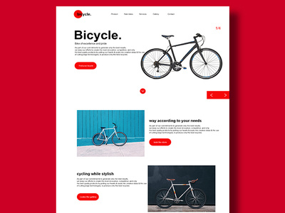 Bicycle landpage