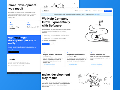 make Solution Software House Company Landing Page agency company landing page product design software house ui uidesign uiux uiuxdesign website