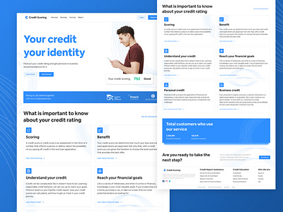 Credit Scoring Financial Services Company Landing page