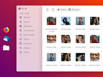 Ubuntu Desktop UI Redesign desktop desktop design icons operating system redesign ubuntu ui ux design