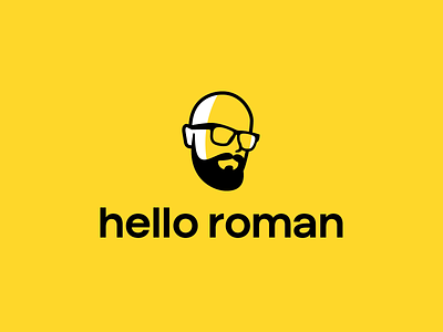 Hello Roman branding face logo logo logo 2d logo animation logotype