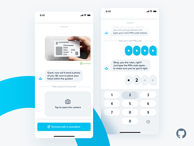 Fintech App – Reset PIN (CUI) animation branding conversational ui cui illustration interaction design mobile mobile app design print product design typography web design