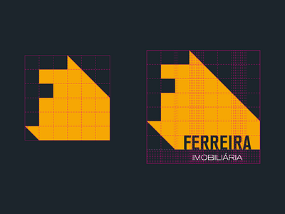 Ferreira Imobiliária branding grid logo real estate type