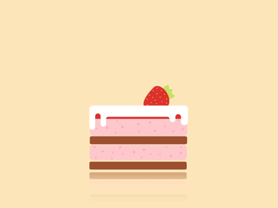 Crazy strawberry animation cake food icon illustration pie strawberry vector