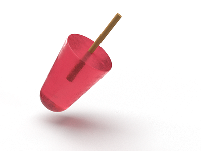 Strawberry Gola 3d design illustration