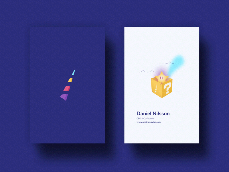 Up Strategy Lab - We have new Business Cards business cards business design cards double diamond growth hacking star starman unicorn unicorn horn