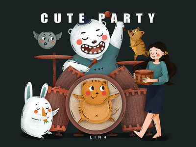 cuteparty cute design illustration pets ui warm