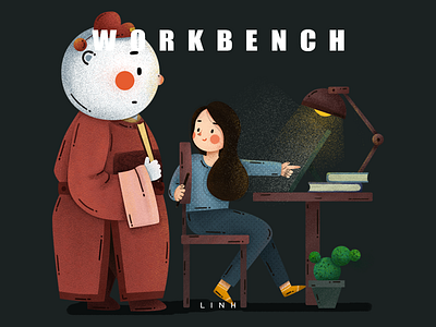 workbench bear design illustration ui warm