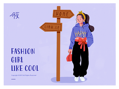 FASHION GIRL daily design fashion illustration ui