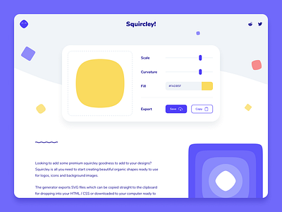 Squircley | Squircle Maker app colorful design round squircle tool ui web