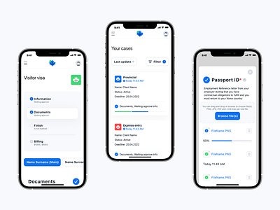 Web system to get a visa mobile system ui uiux visa xd