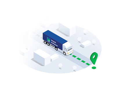 Illustration for invest company - truck