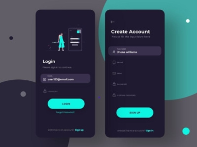 Login Page mobile ui ui design