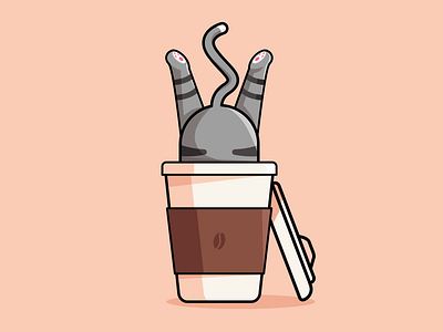 Coffee Addict ☕️ cat coffee creative design graphic graphic design illustration inspiration vector vector illustration